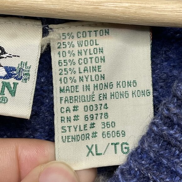 Vintage Northern Reflections Nature Pattern Button-Up Knit Cardigan Vest XL - Picture 3 of 5